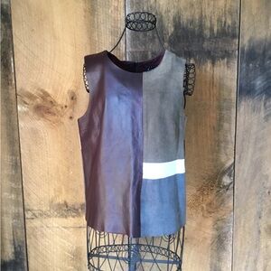 Theory Suede Leather Top